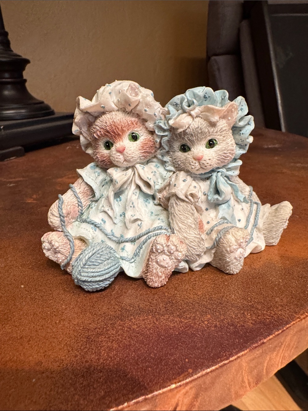Vintage Enesco Calico Kittens Cat Figurine. Priscilla Hillman 1992.